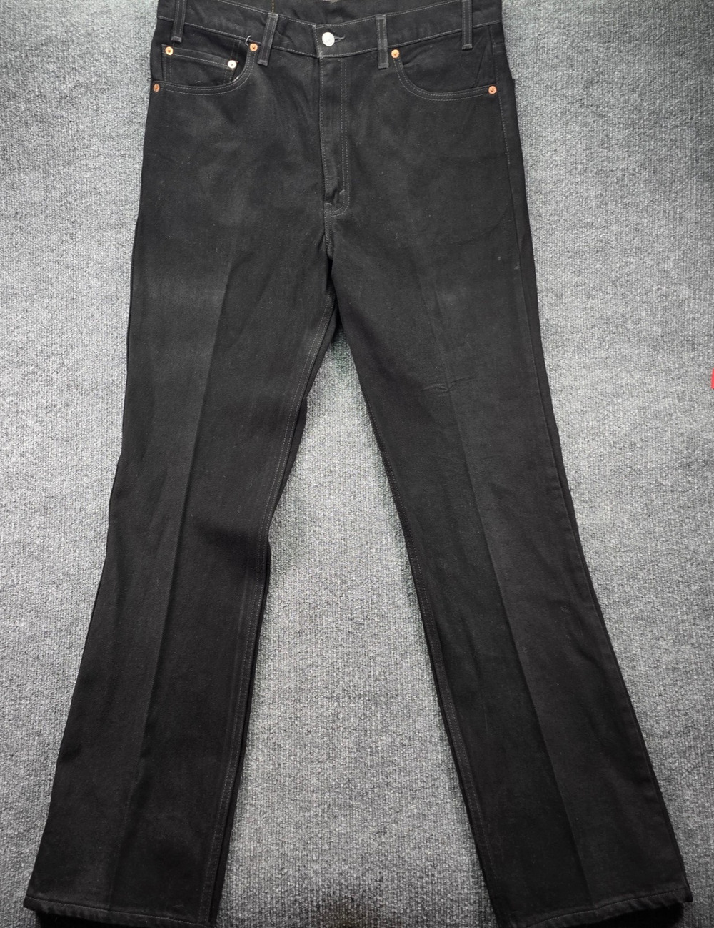 Vintage Levis 517 Bootcut Jeans Mens 36x34 Black Denim 90s Made in USA Cotton